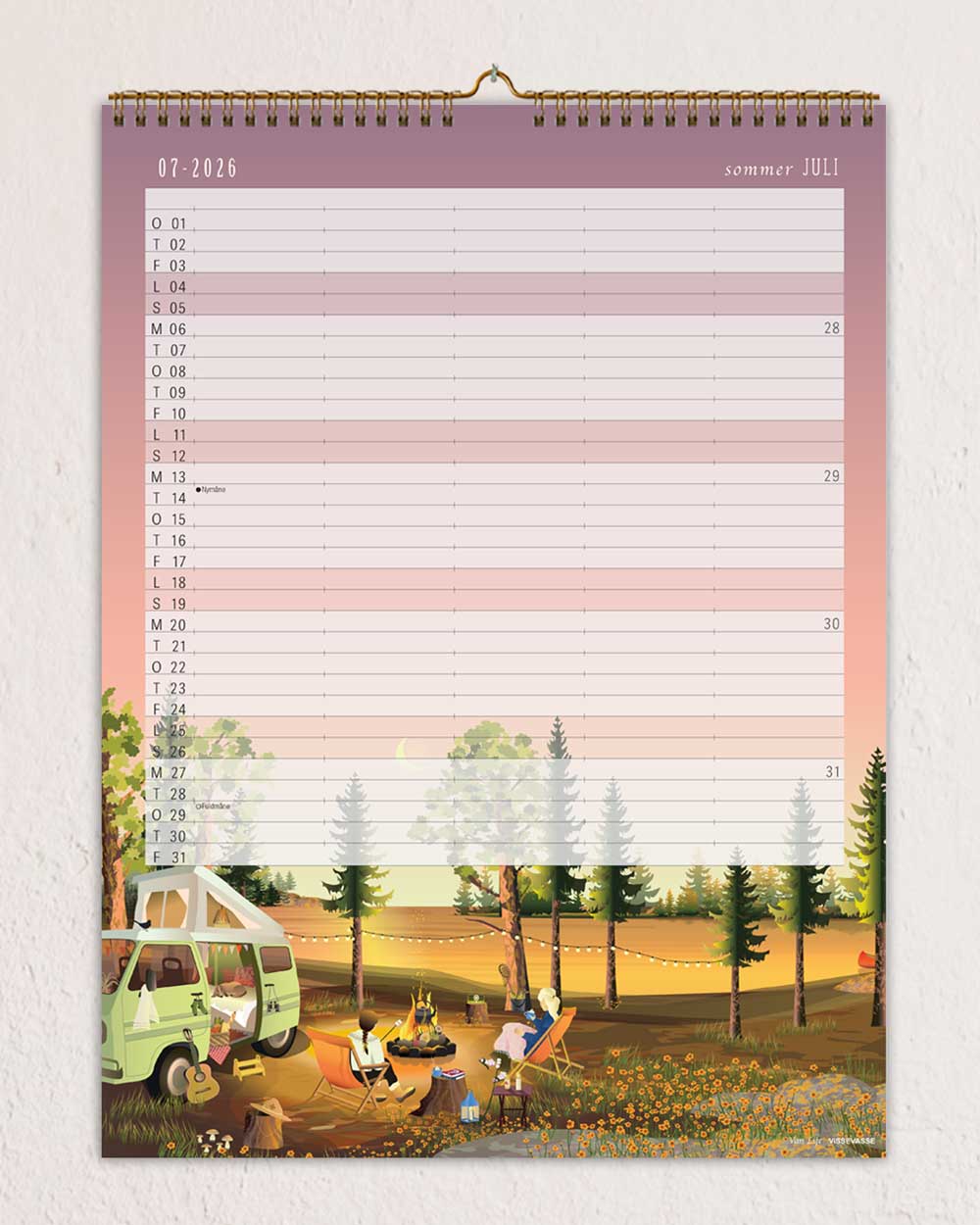 2026 vægkalender til familien. Den bedste familiekalender til 2026 fra ViSSEVASSE