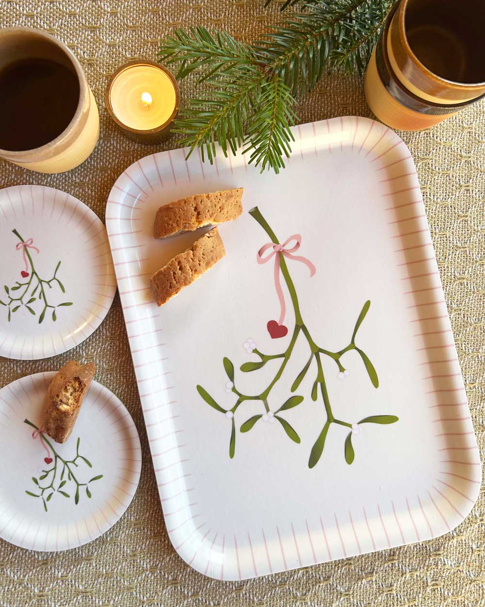 Mistletoe Tray - 20x27 cm