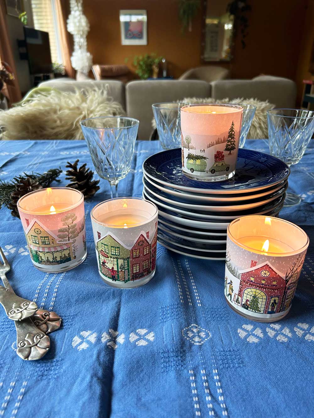 Rapslys i glas - fine julelys til at skabe hygge i hjemmet. Kan bruges som adventslys