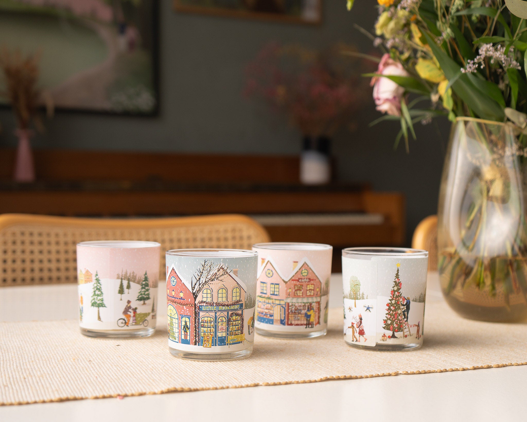 Rapslys i glas - fine julelys til at skabe hygge i hjemmet. Kan bruges som adventslys