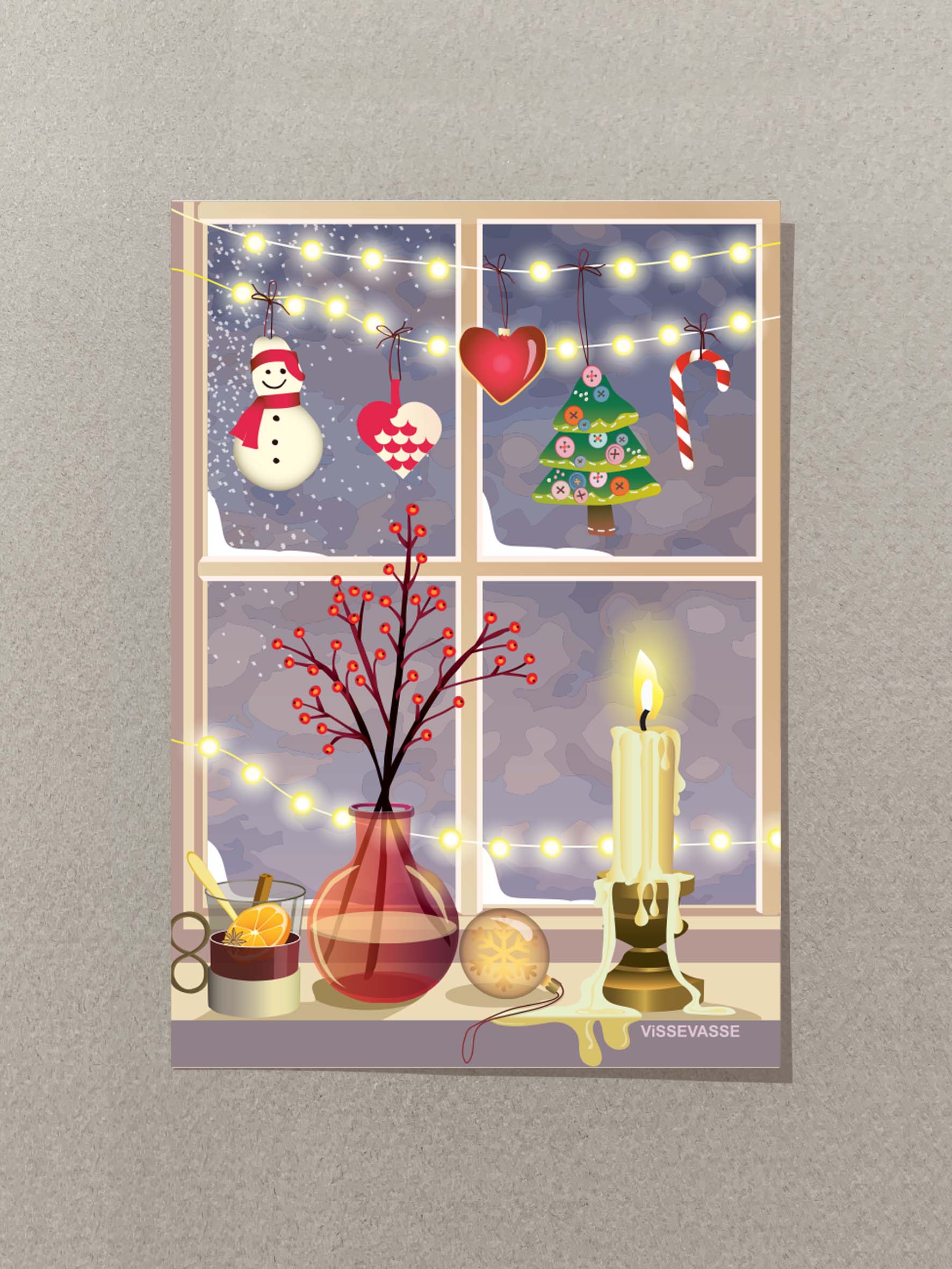 Christmas Window - mini card