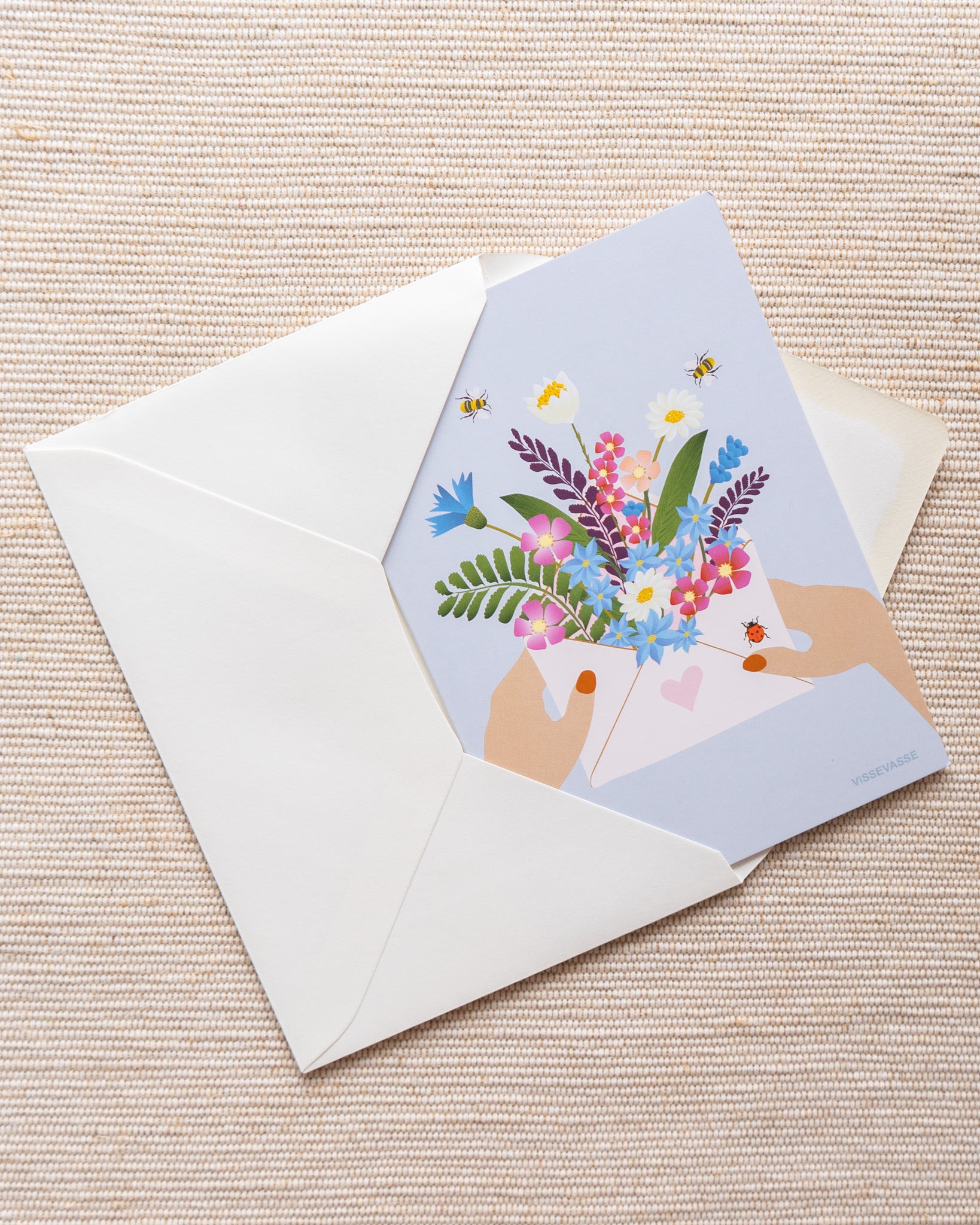 Flowers in envelope A6 kort fra ViSSEVASS