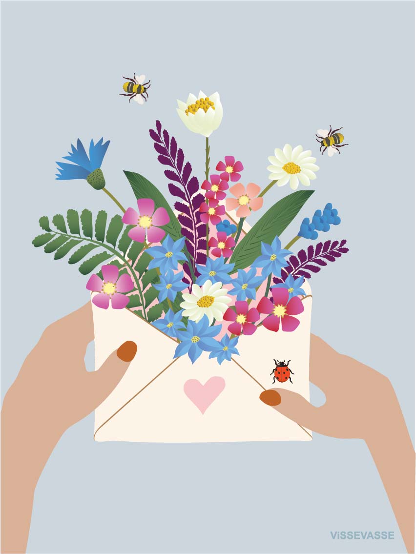 FLOWERS IN ENVELOPE - card