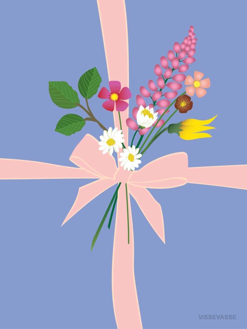 GIFT – blue wrapping - card