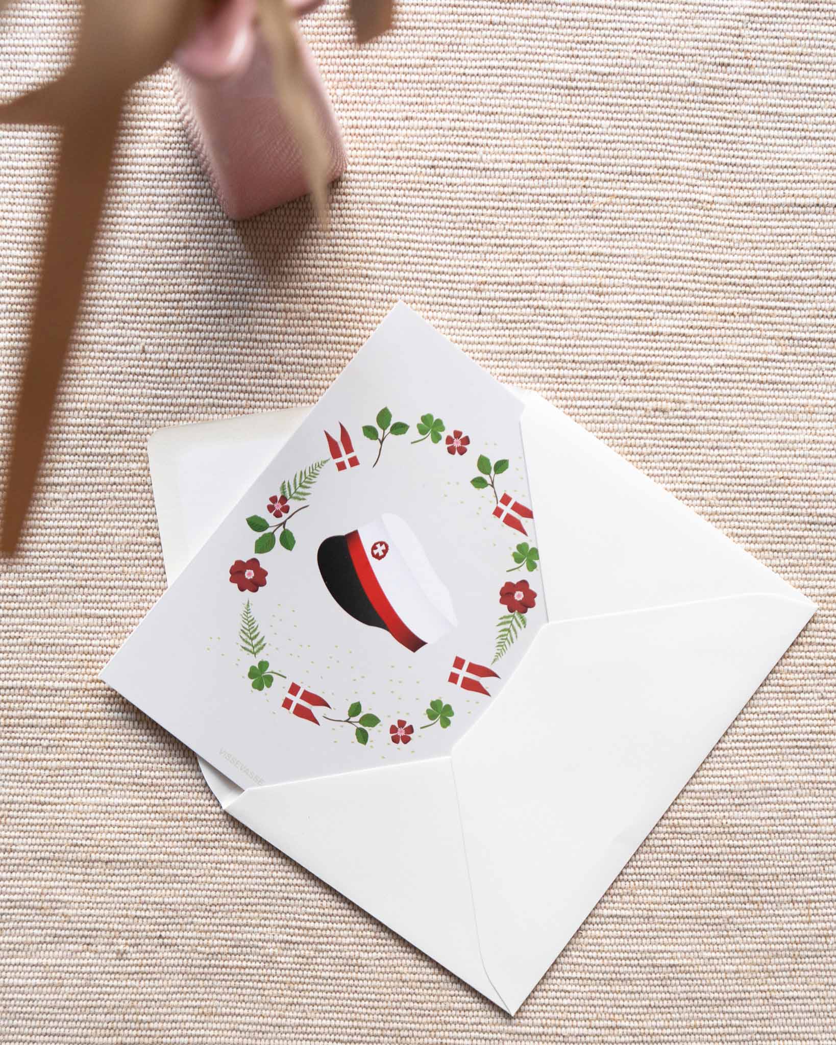 GRADUATION CAP red - card