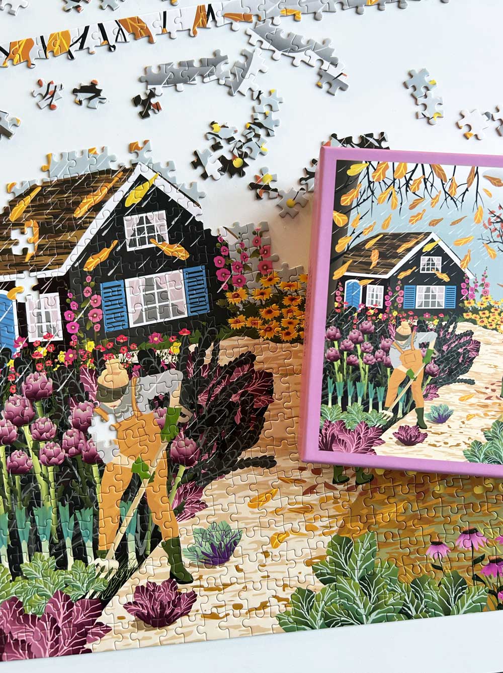 EfterÄrspuslespil med 1000 brikker. Here comes the rain fra ViSSEVASSE