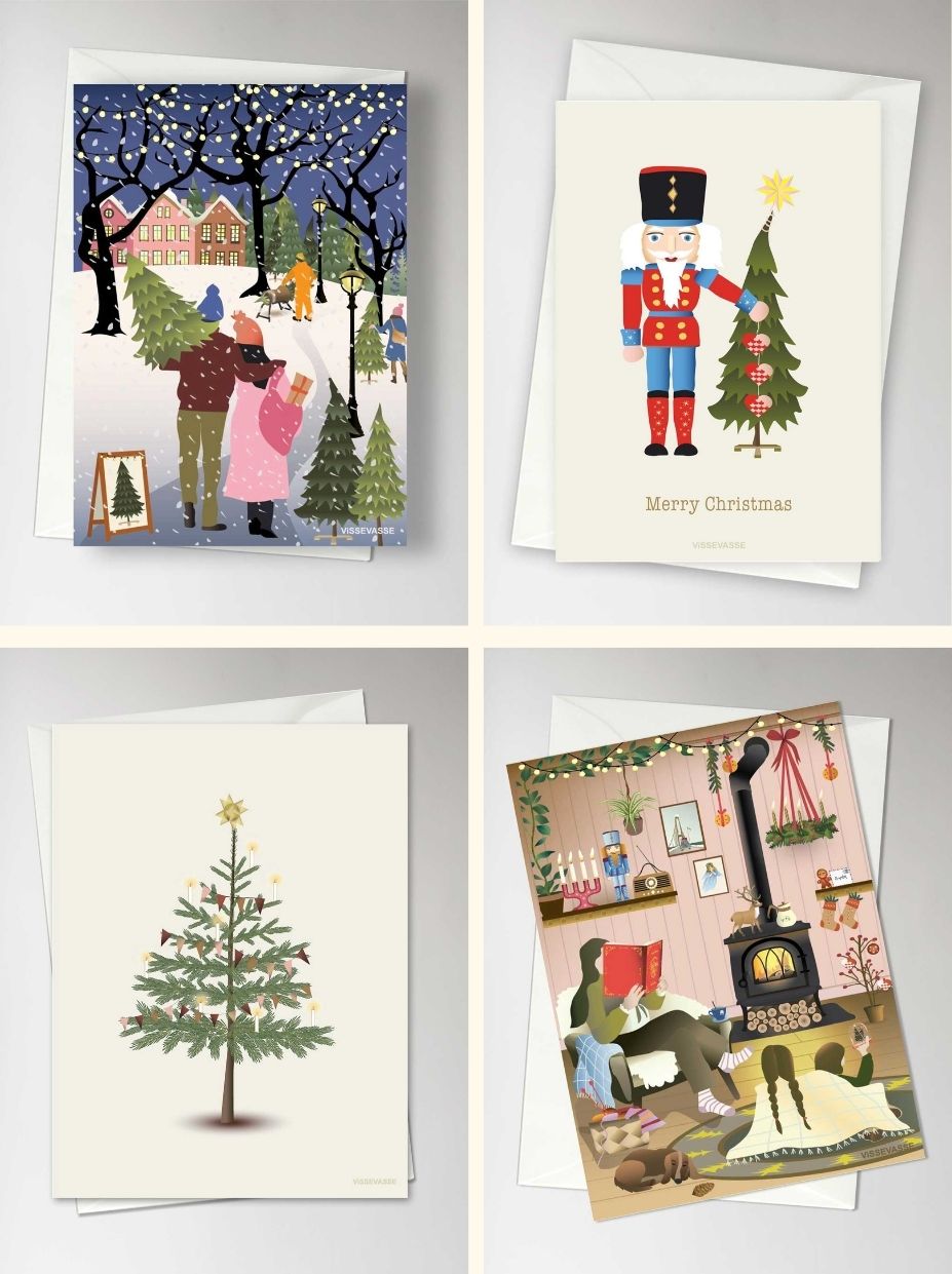 Set of 4 Christmas Cards #2