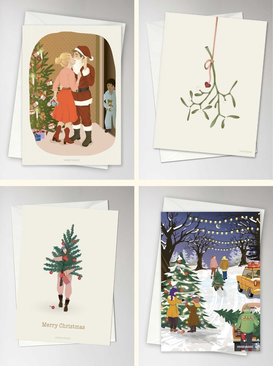 Set of 4 Christmas Cards #4