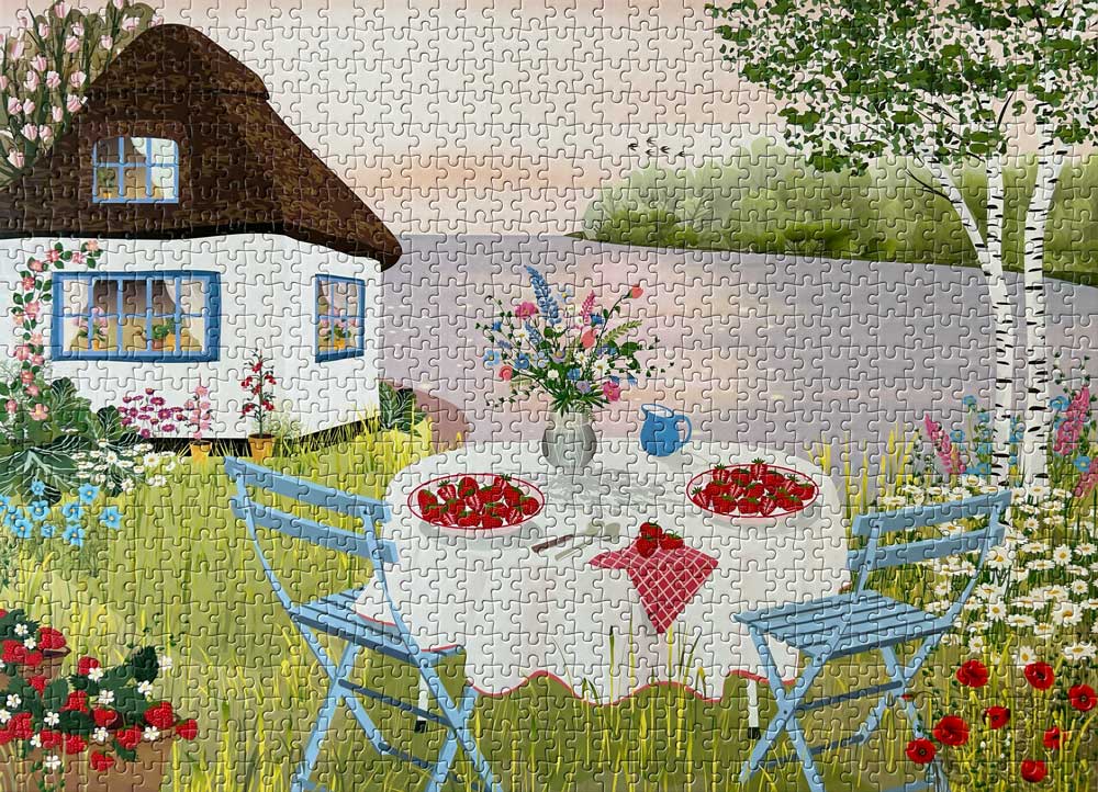 Sweet strawberries (søde jordbÌr) - puslespil med 1000 brikker fra ViSSEVASSE