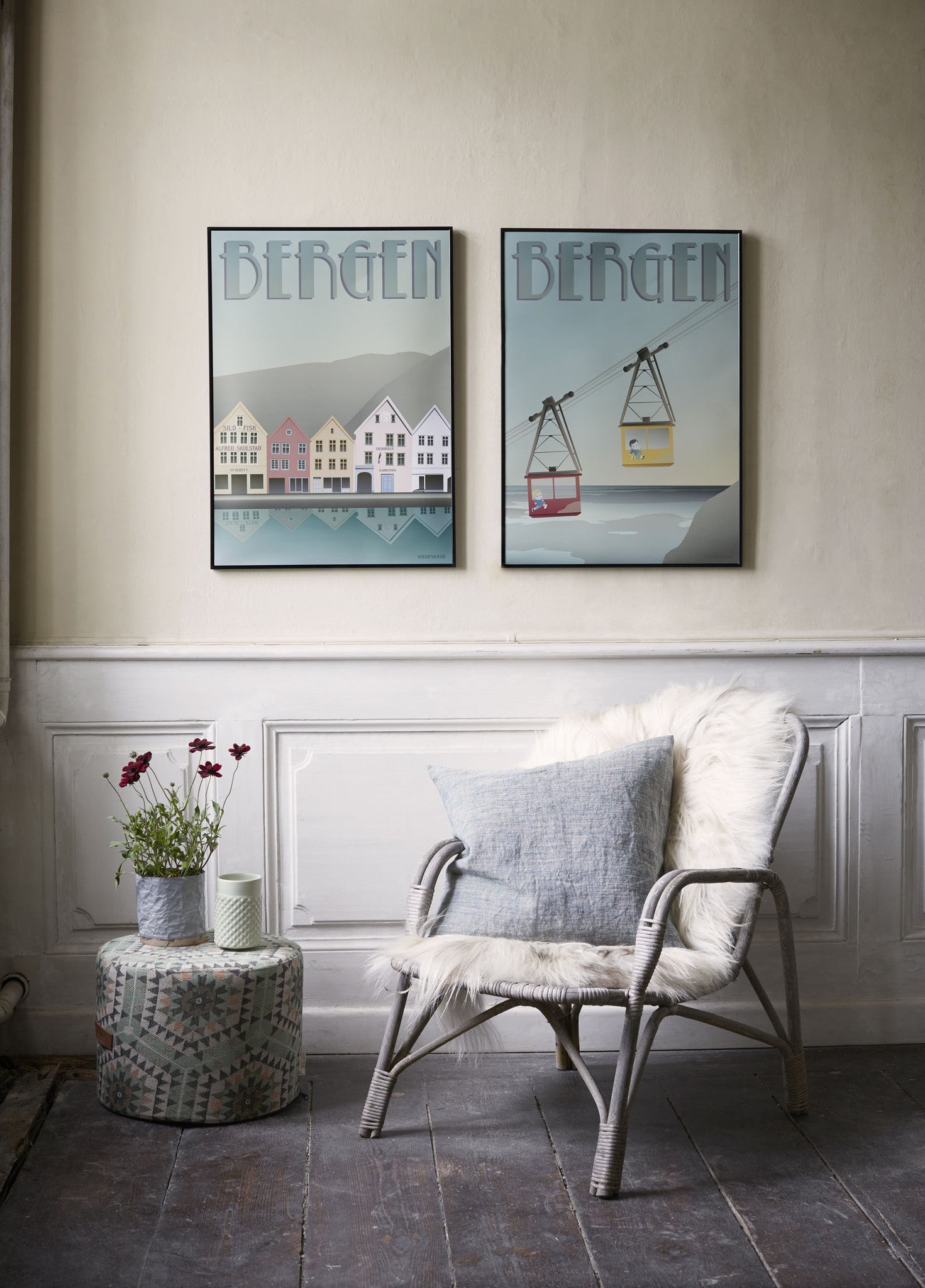 BERGEN Bryggen - plakat - ViSSEVASSE