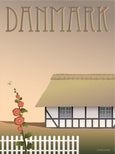 Denmark poster from ViSSEVASSE with a farm house 