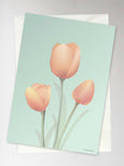 TULIPS mint - Greeting Card