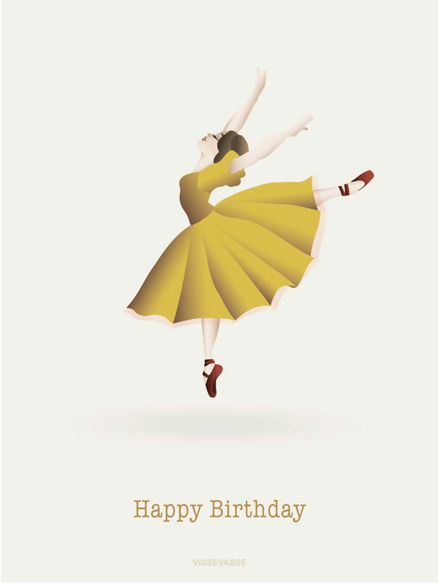 Happy Birthday - ballerina - ViSSEVASSE