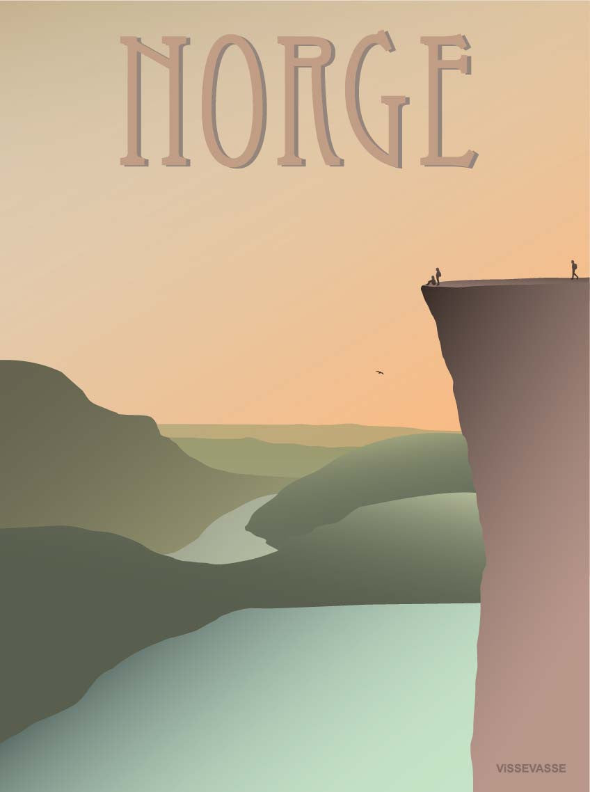 NORGE Predikestolen - plakat - ViSSEVASSE