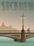 Stockholm poster from ViSSEVASSE with the vasa bridge 