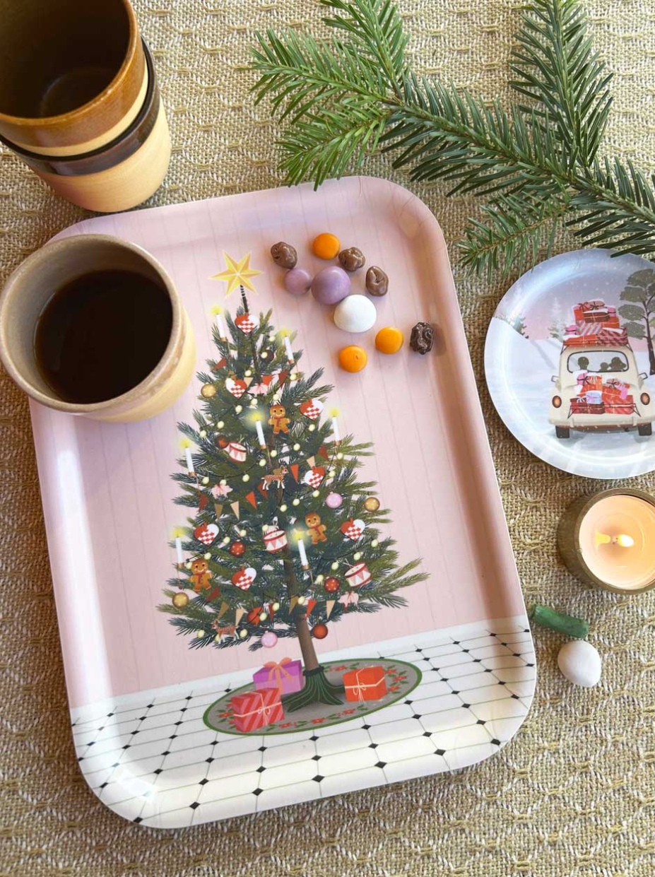 GLOWING CHRISTMAS TREE - Tray 20x27 cm