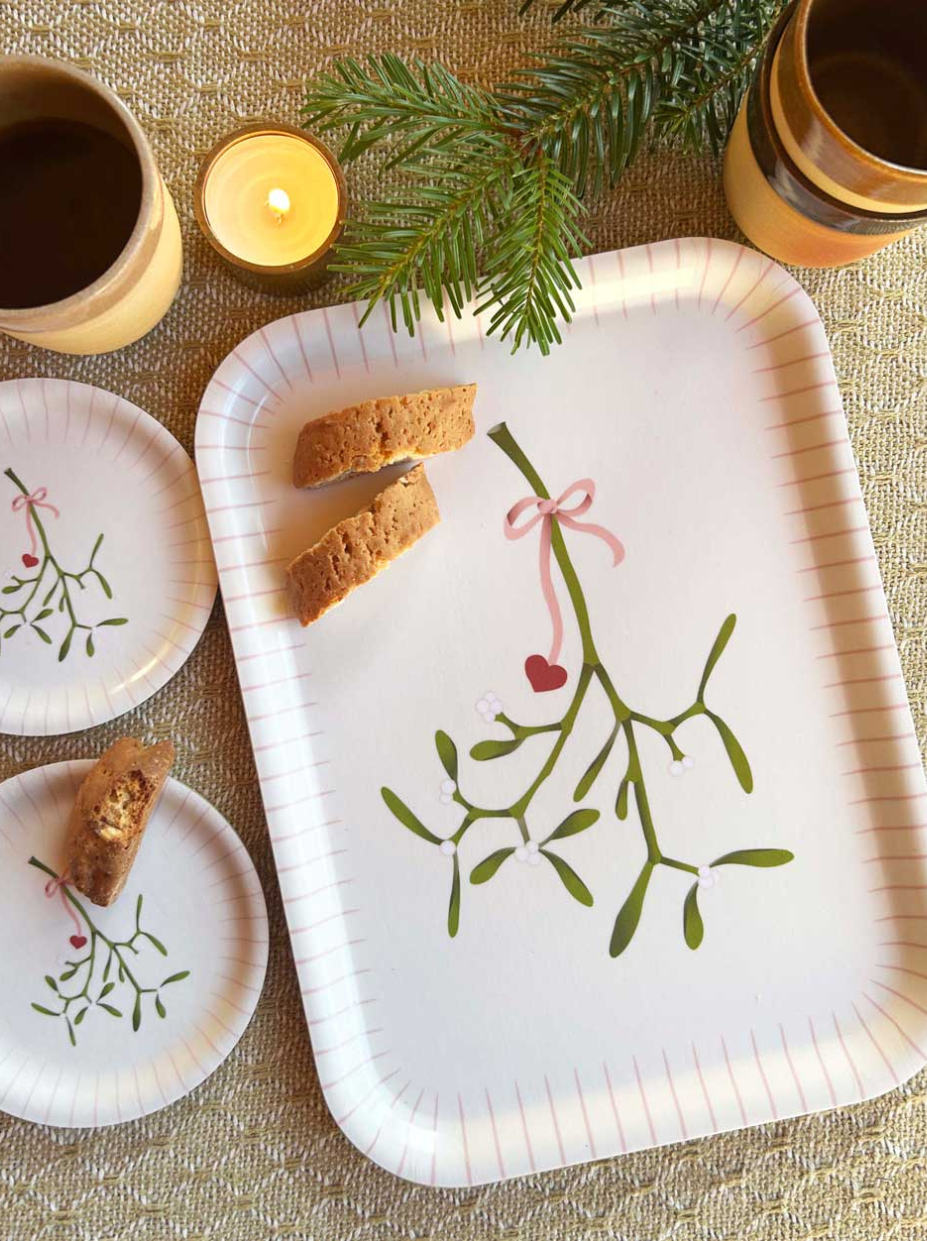 Mistletoe Tray - 20x27 cm