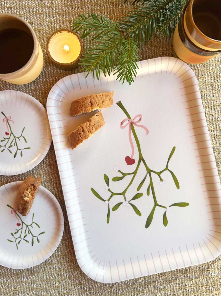 Mistletoe Tray - 20x27 cm