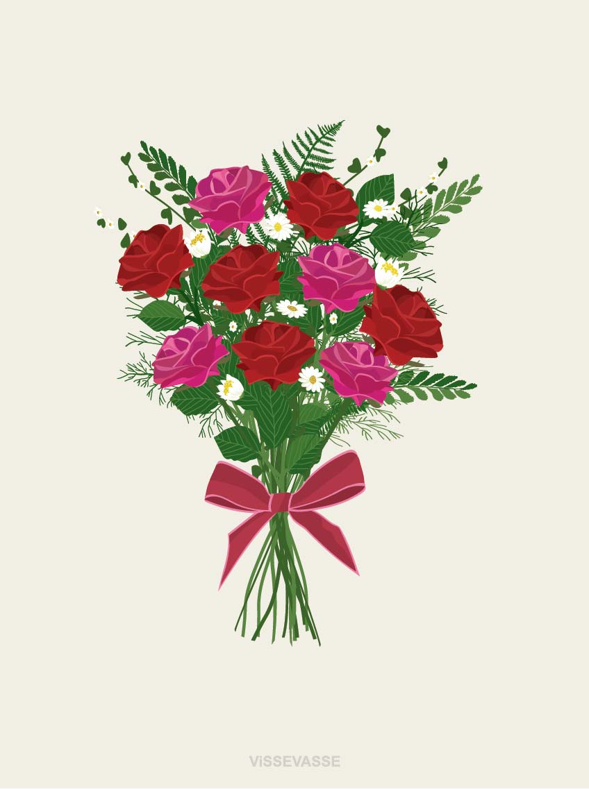 BOUQUET OF ROSES - card