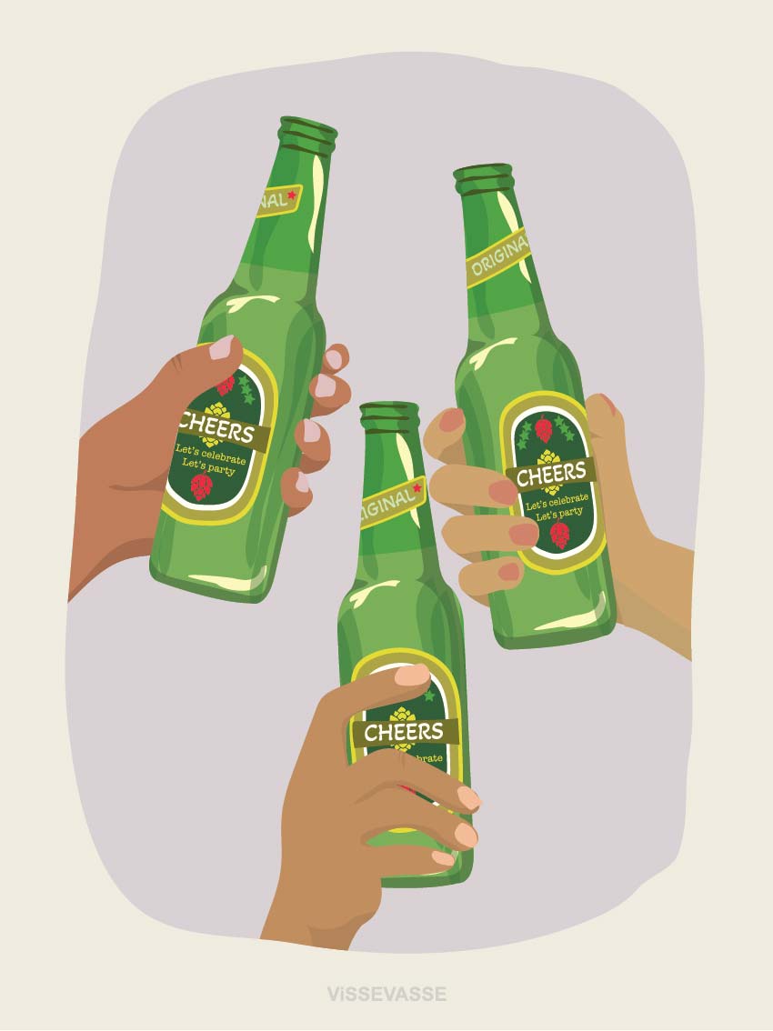 CHEERS bottle - card