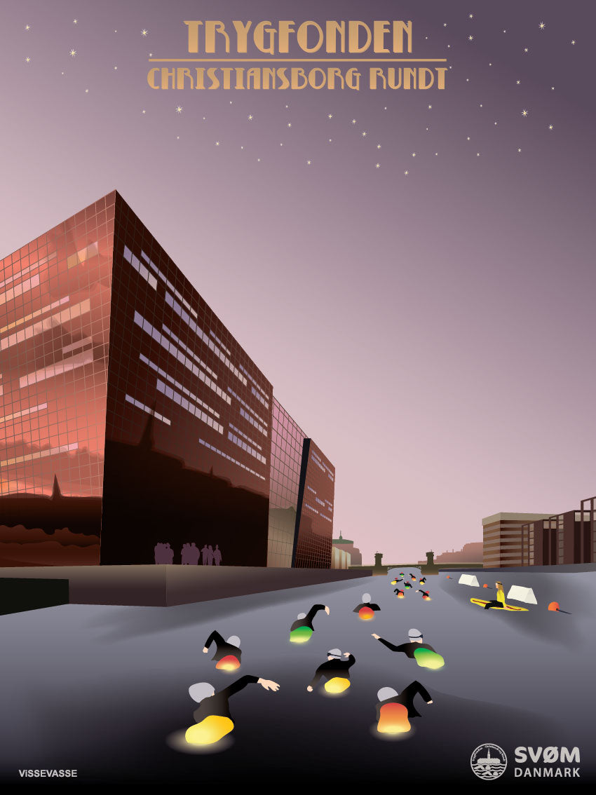 CHRISTIANBORG RUNDT By night - poster