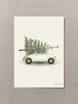 CHRISTMAS TREE AND LITTLE CAR - mini card