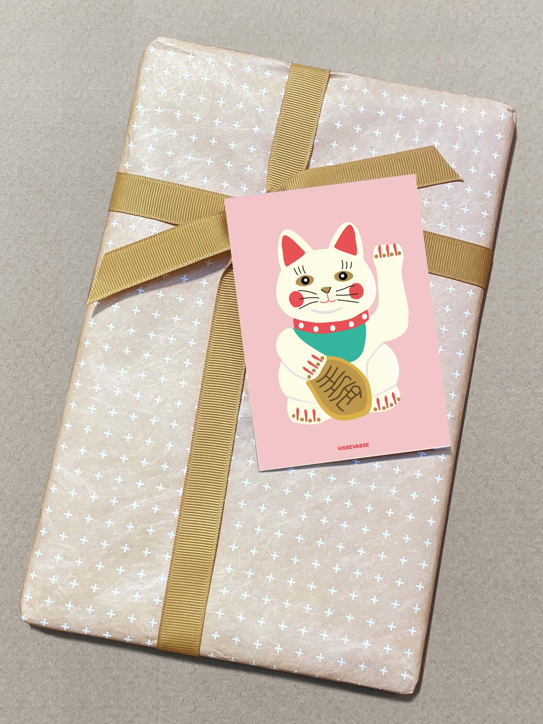 Good Luck Cat - mini card