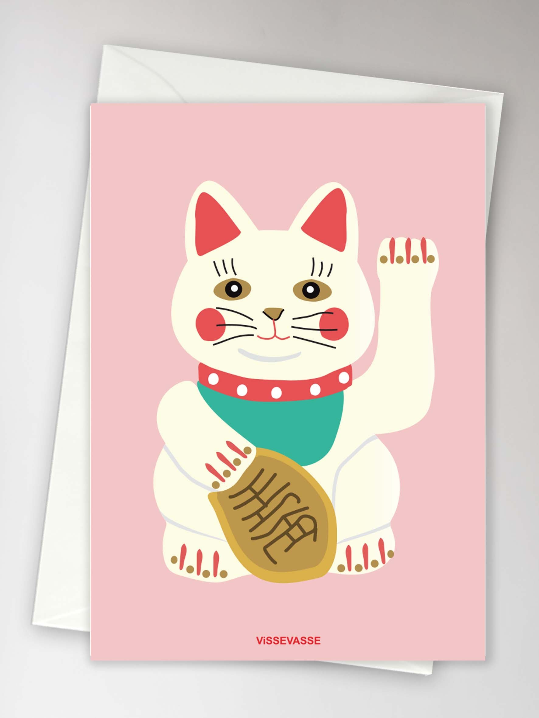 Good Luck Cat - card