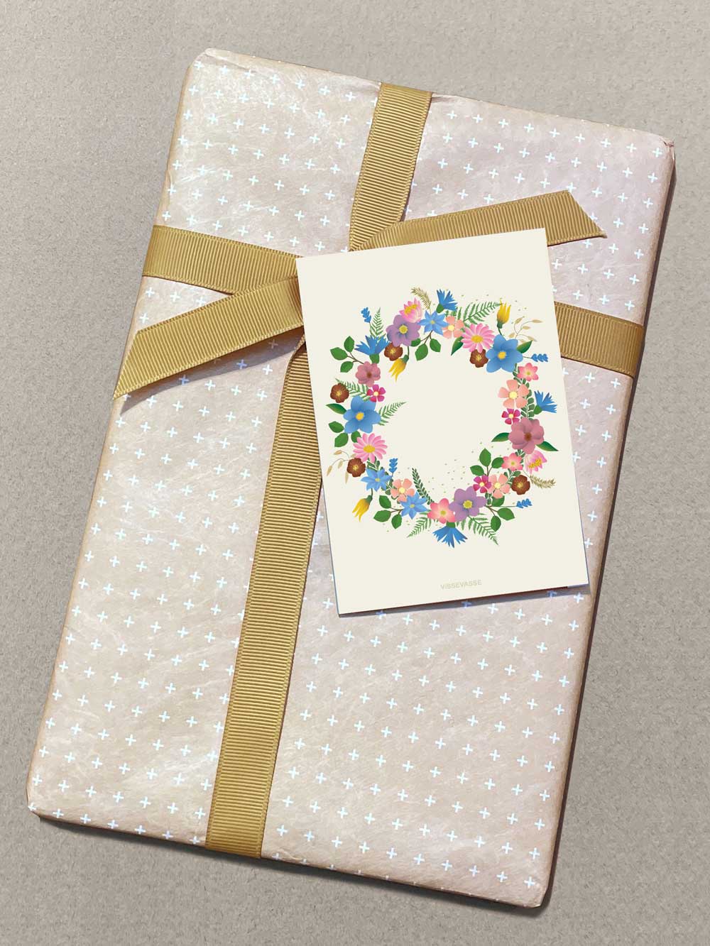 HAPPY BIRTHDAY flower circle - mini card