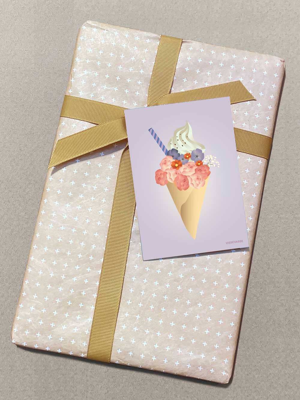 ICE CREAM FLOWER - mini card