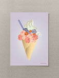 ICE CREAM FLOWER - mini card