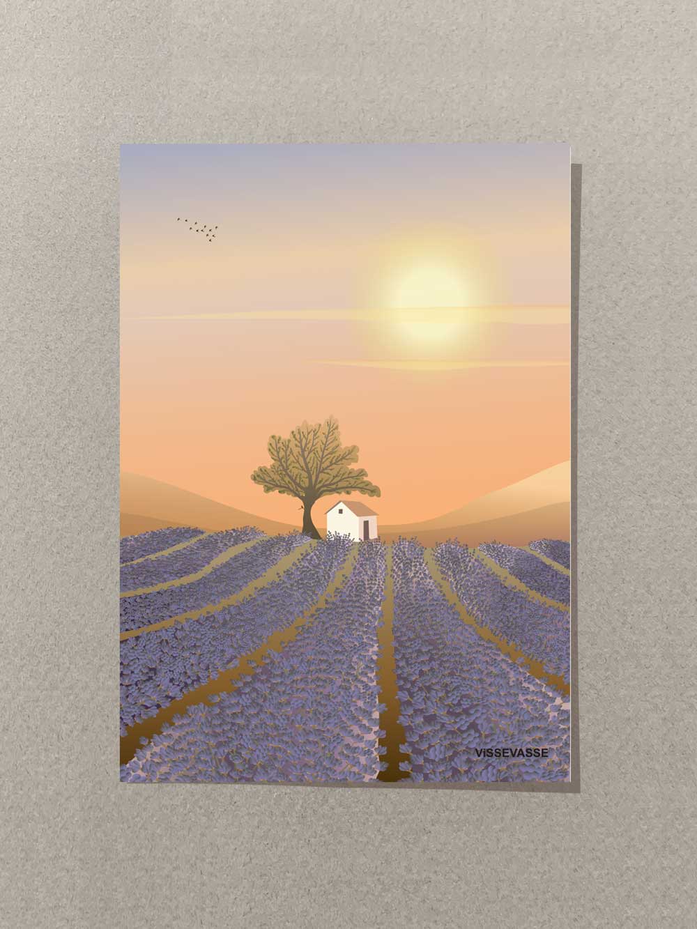 LAVENDER FIELD - mini card