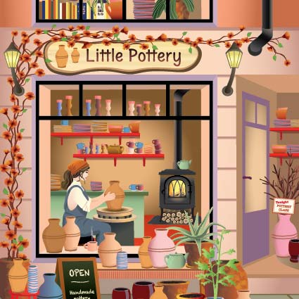LITTLE POTTERY - puzzle with 150 pieces