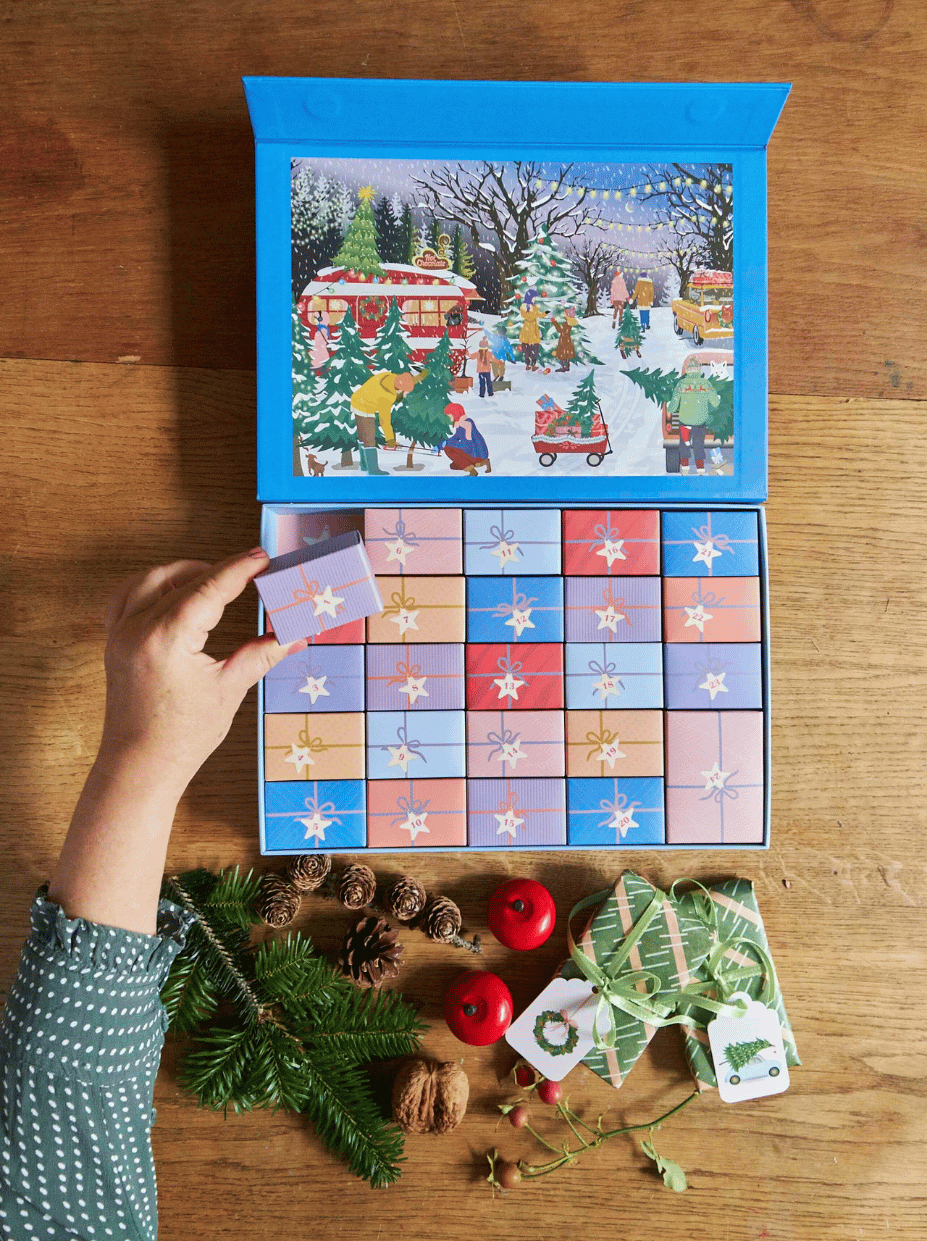 CHRISTMAS TREES & SNOWFLAKES - puzzle advent calendar with 1.000 pieces