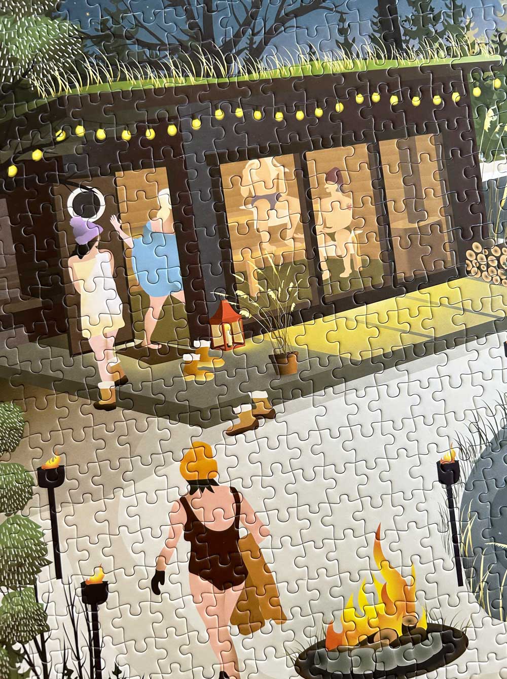 SAUNA BY THE LAKE - Jigsaw Puzzle - 1000 pieces