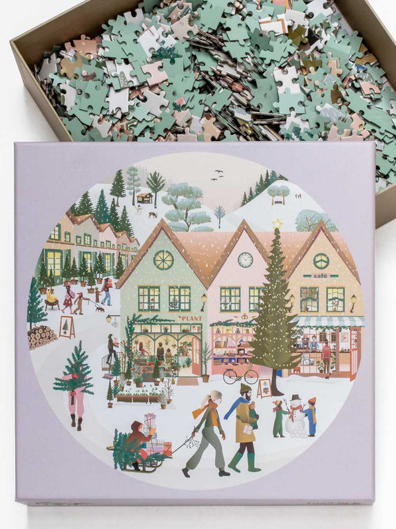 Christmas House 1000 Piece Jigsaw Puzzle by White Mountain Puzzles – Here  Be Books & Games