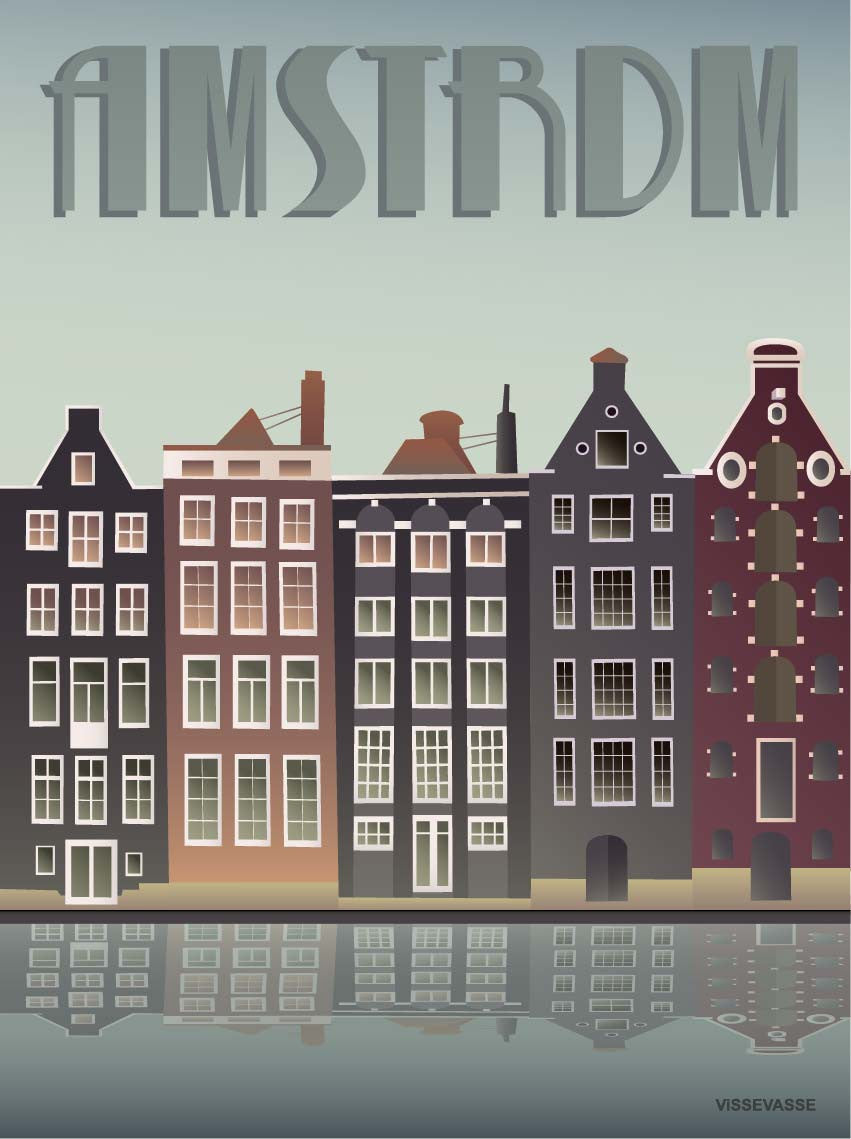 AMSTERDAM Canal houses - poster