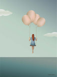 Balloon dream poster from ViSSEVASSE with girl and balloons 