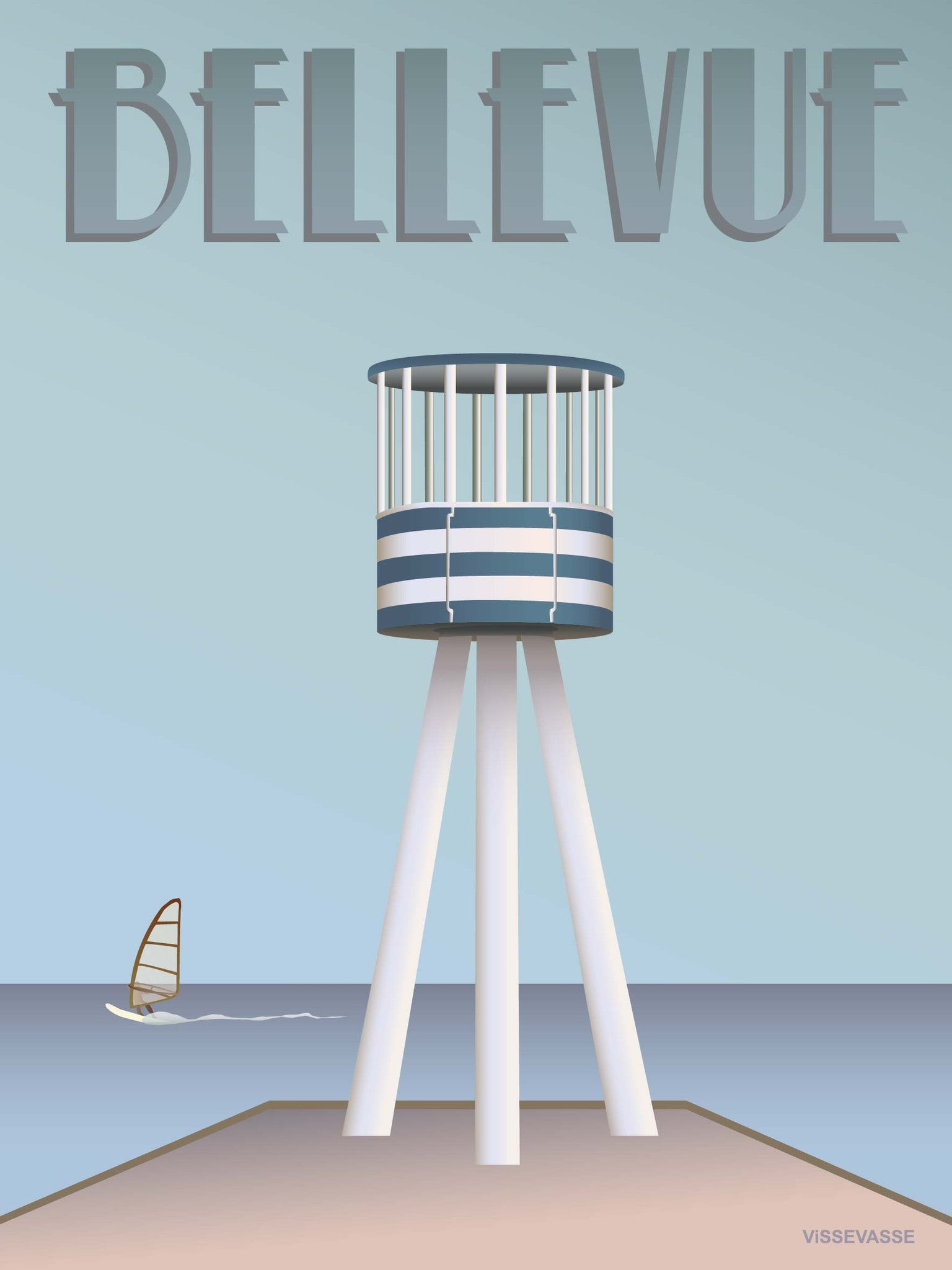BELLEVUE Lifeguard Tower - poster