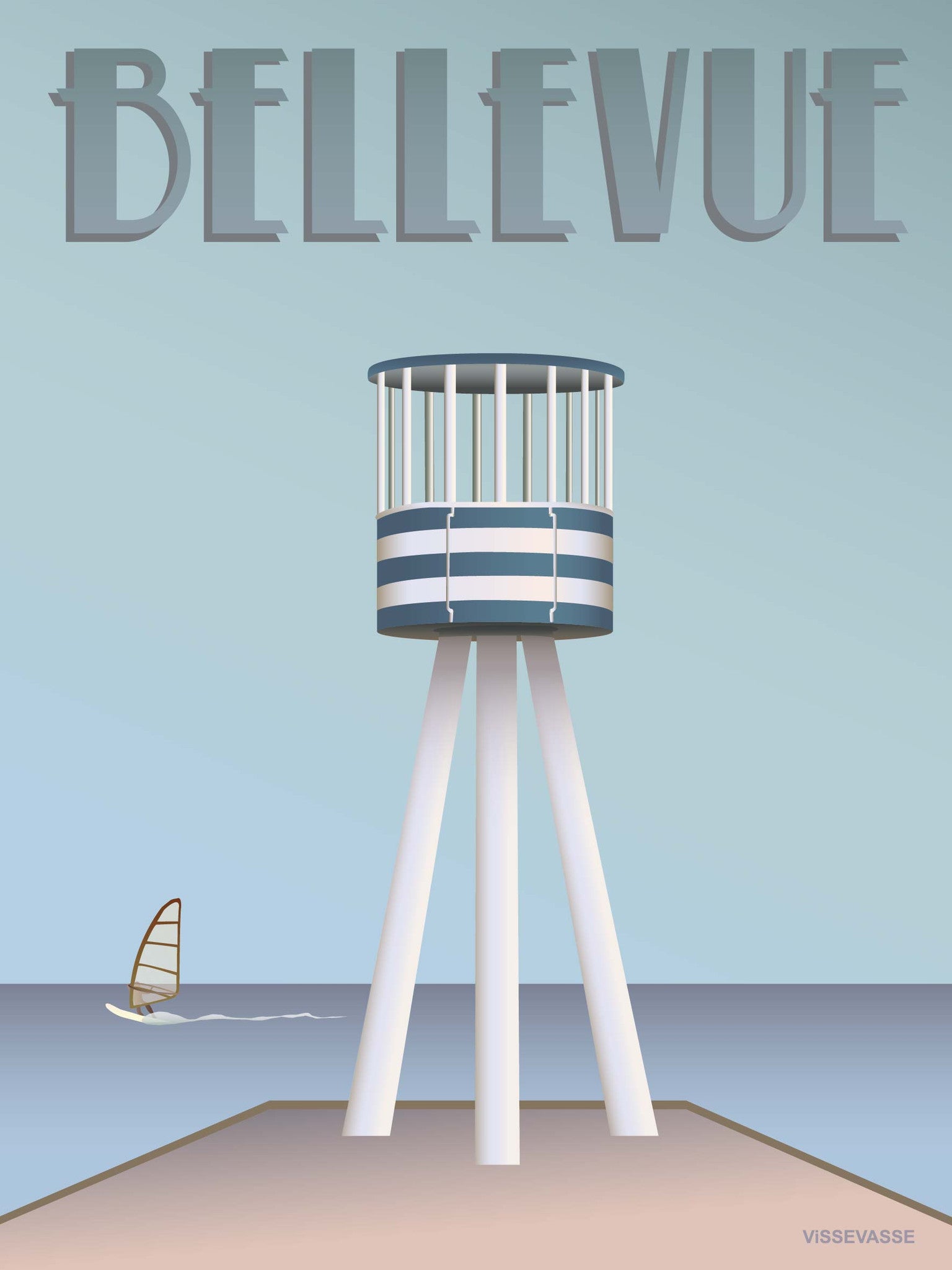 BELLEVUE Livreddertårnet - plakat - ViSSEVASSE