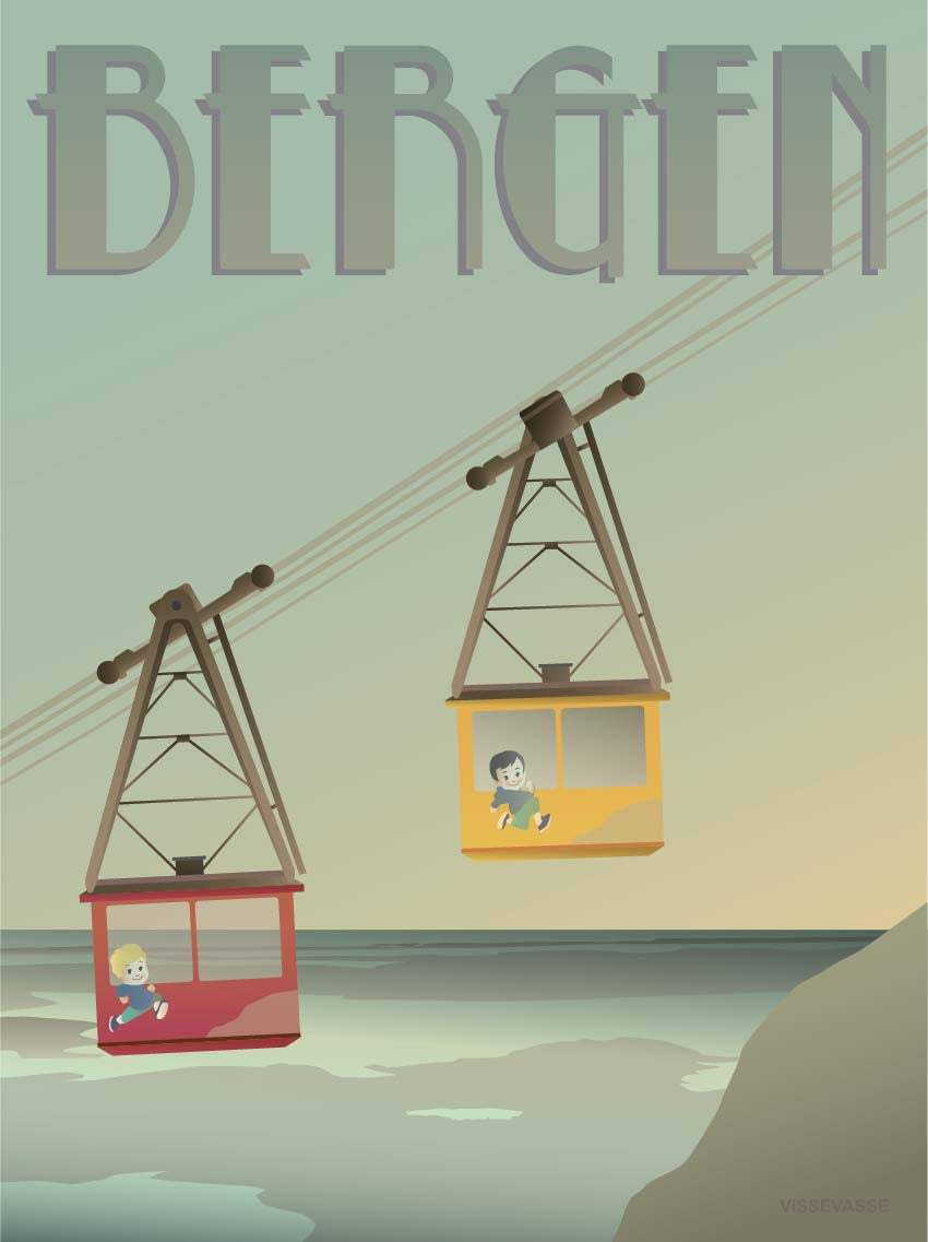 BERGEN Cable Cars - poster