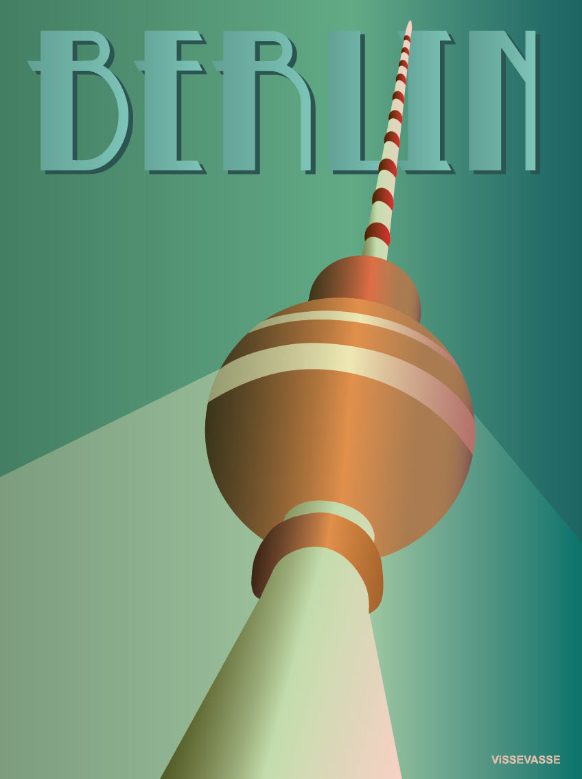 BERLIN Fjernsyntårnet - plakat - ViSSEVASSE