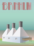 Bornholm poster from ViSSEVASSE with smoke houses 