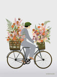 BICYCLE WITH FLOWERS - mini card