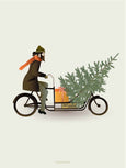Bike with Christmas Tree - card
