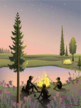 Naturplakat med bål fra ViSSEVASSE (Campfire plakat)