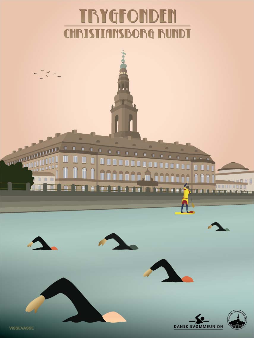 CHRISTIANBORG RUNDT Christiansborg - poster