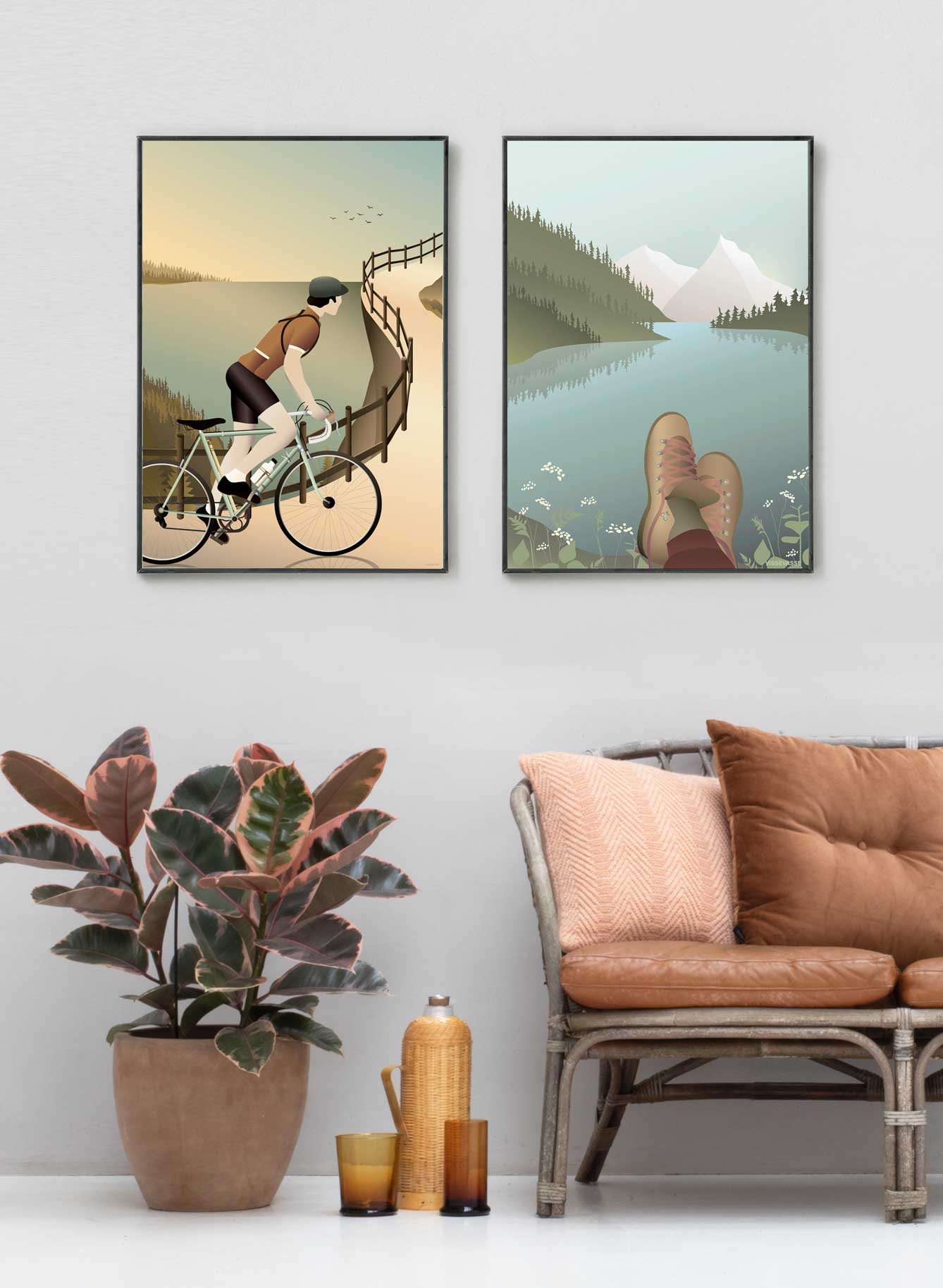 CYCLING IN THE HILLS - poster