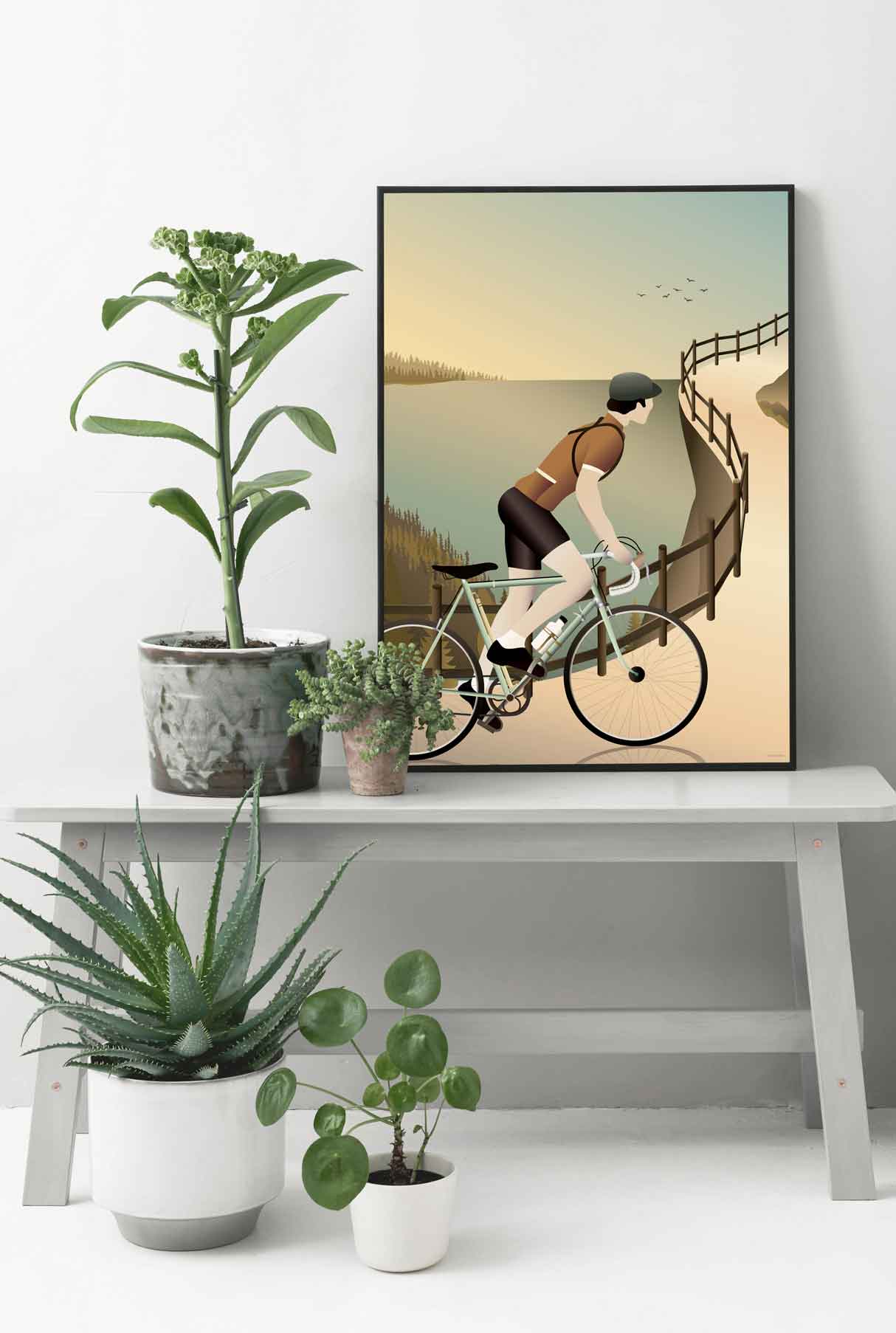 CYCLING IN THE HILLS - plakat - ViSSEVASSE