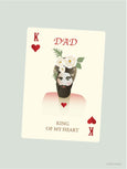 Dad king of my heart greeting card from Vissevasse